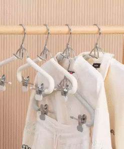 Non-slip household clothes hanger set with clips for underwear drying rack (PACK OF 20)