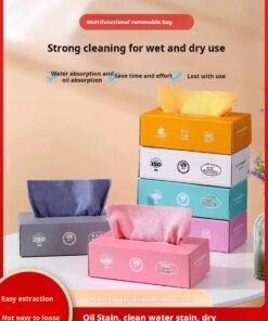 Thickened and enlarged disposable kitchen cloth for absorbing water and washing dishes (pack of 12)