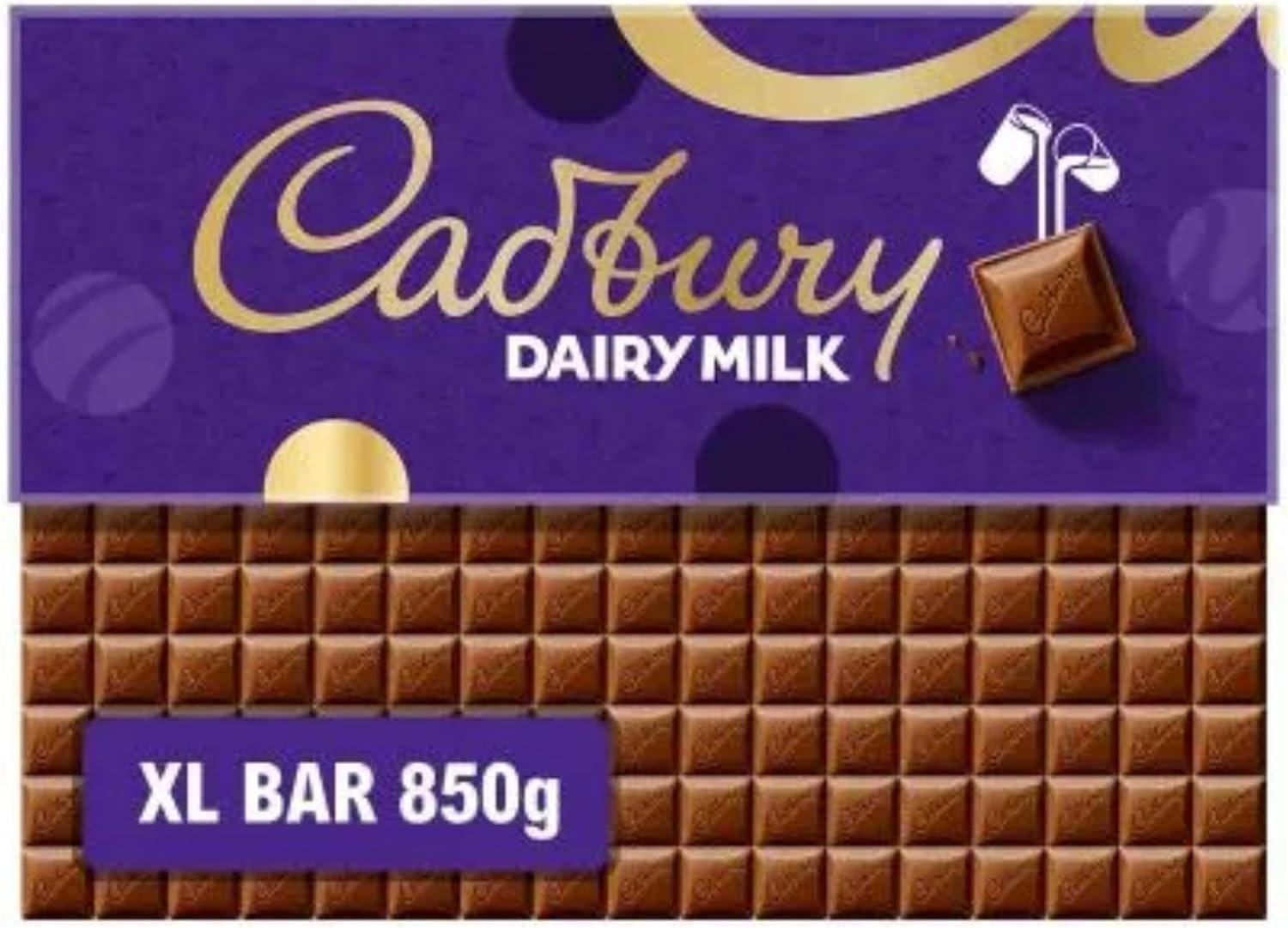Cadbury Dairy Milk Chocolate Gift Bar, The Classic Creamy Taste, Perfect for Sharing or Gifting, Extra-Large, 850 g (Pack of 3)